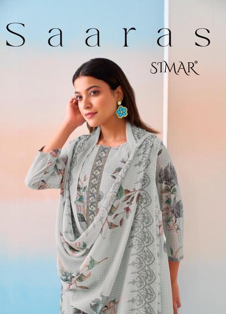 Glossy simar saaras cotton dress material wholesale